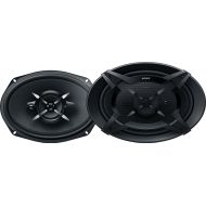 Bestbuy Sony - 6" x 9" 3-Way Car Speakers with Mica Reinforced Cellular (MRC) Cones (Pair) - Black/Graphite