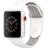 Bestbuy Apple - Apple Watch Edition (GPS + Cellular) 38mm White Ceramic Case with Soft WhitePebble Sport Band - White Ceramic