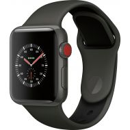 Bestbuy Apple - Apple Watch Edition (GPS + Cellular) 38mm Gray Ceramic Case with GrayBlack Sport Band - Gray Ceramic