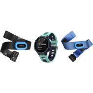 Bestbuy Garmin - Forerunner 735XT Smartwatch Tri-Bundle - Midnight BlueFrost Blue
