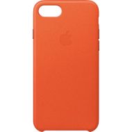 Bestbuy Apple - iPhone 8/7 Leather Case - Bright Orange
