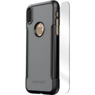 Bestbuy SaharaCase - Classic Case with Glass Screen Protector for Apple iPhone X and XS - Black Gray