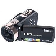 Camera Camcorders, Besteker HD 1080P 24 MP 16X Digital Zoom Video Camcorder with LCD and 270 Degree Rotation Screen