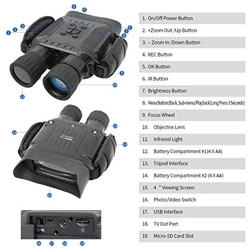  [아마존베스트]Bestguarder HD Digital Night Vision Binoculars