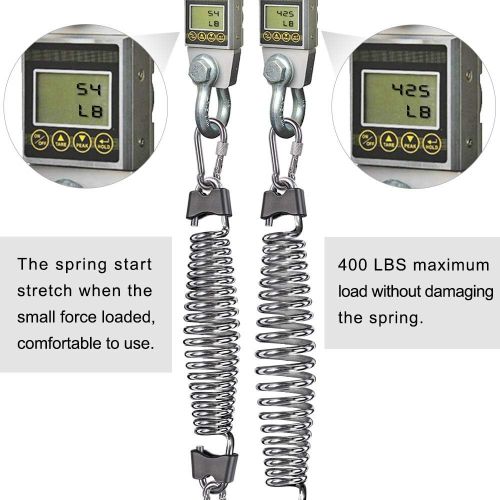  Besthouse Hangesessel Schwingfeder mit Sicherungsseil Und 2 Karabiner fuer Hangesessel & Hangestuehle, Stahlfeder Fuer sanftes, sicheres Schwingen und Drehenvon Hangestuhl, bis 136 kg