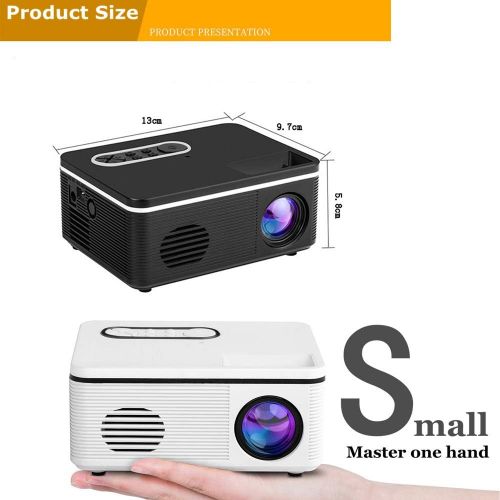  Bestlife S361 Short Throw Projector Physical Resolution 320x240 AV/USB/TF/HDMI/5V-2A Portable LCD LED Beam Projector for 4:3 Screen 400-600 Lumens Mini HD Projector for Indoor/Outd