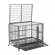 Bestmart INC Heavy Duty Dog Cage Crate Kennel Metal Pet Playpen Portable w/Tray