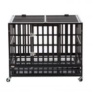 Bestmart INC Heavy Duty Dog Cage Square Tube Crate Kennel Metal Pet Playpen Portable w/Tray New