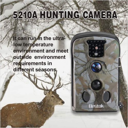  Bestok Trail Game Camera 1080P 12MP Hunting Wildlife Deer Cam Motion Activated Night Vision Full HD 2.4 LCD Display Waterproof IP65 for Wildlife Monitoring Outdoor Activities and H