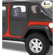 Bestop 5179917 Full Fabric Doors - '07-18 Wrangler JK 4-Door; (Rear Doors | Black Twill)