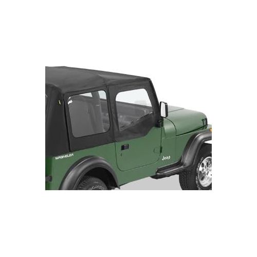  Bestop 53120-15 Black Denim Fabric Replacement Upper Door Skin Set for 88-95 Wrangler YJ