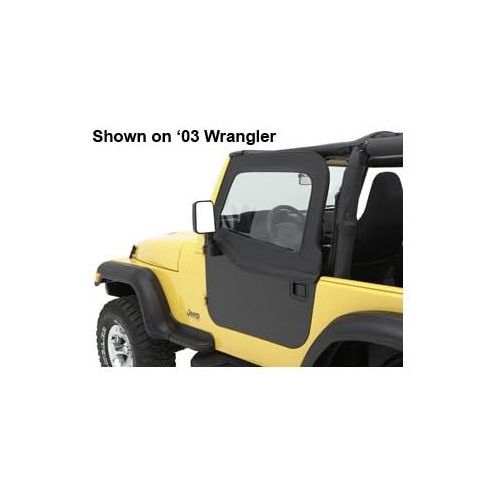  Bestop 5179515 Black Denim Element Upper Fabric Doors For 1980-1995 CJ7 & Wrangler