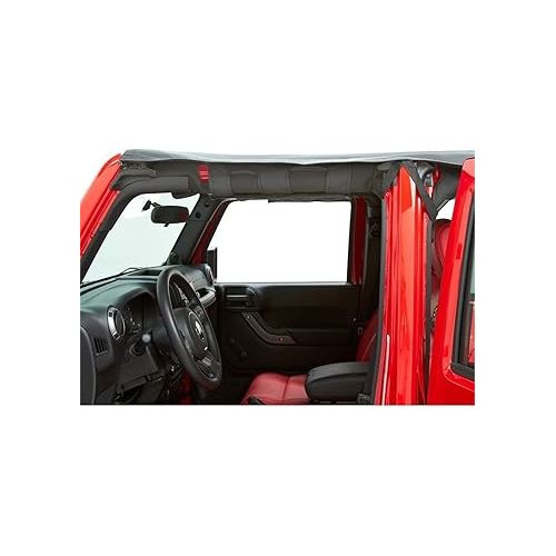  Bestop 5258435 Black Diamond Safari Style Bikini Top for 2010-2018 Wrangler JK Unlimited (Non-Cable Style)