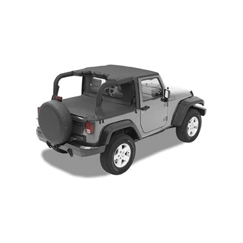  Bestop 52586-35 Black Diamond Header-style Bikini Top for 2010-2018 Wrangler JK 2-Door