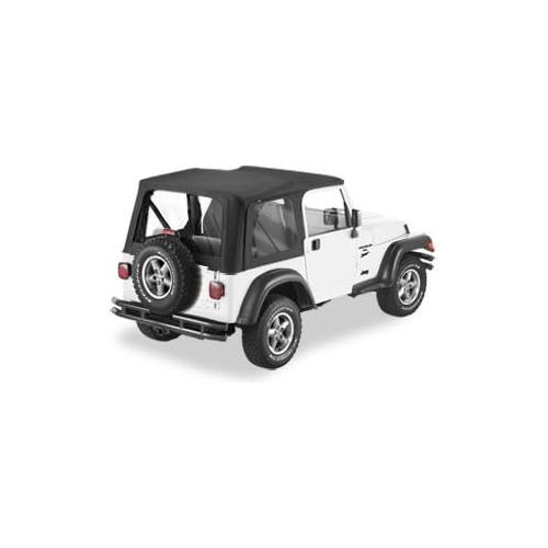  Bestop® 51178-35 Black Diamond Replace-a-Top Soft Top Clear Windows-No door skins included-No frame hardware included- 2003-2006 Jeep Wrangler (except Unlimited)