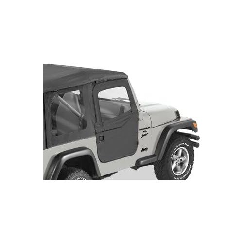  Bestop 5178915 Black Denim 2-Pirece Fabric Doors for 1976-2016 Jeep CJ7, Wrangler, 64-84 Toyota FJ40 and 66-77 Ford Bronco