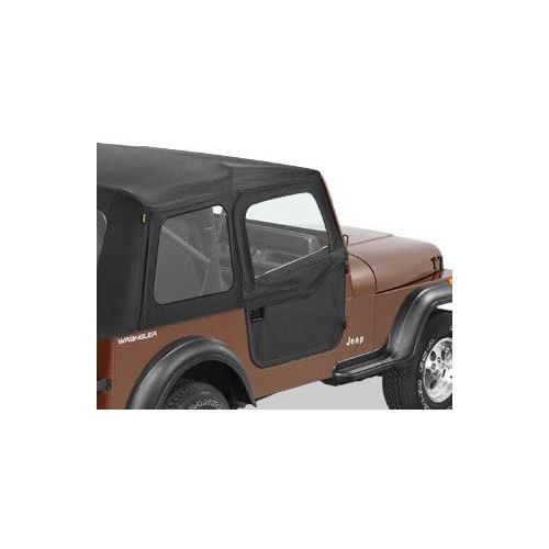  Bestop 5178315 Black Denim 2-PIECE FABRIC DOORS FOR 1980-1995 CJ7 & WRANGLER