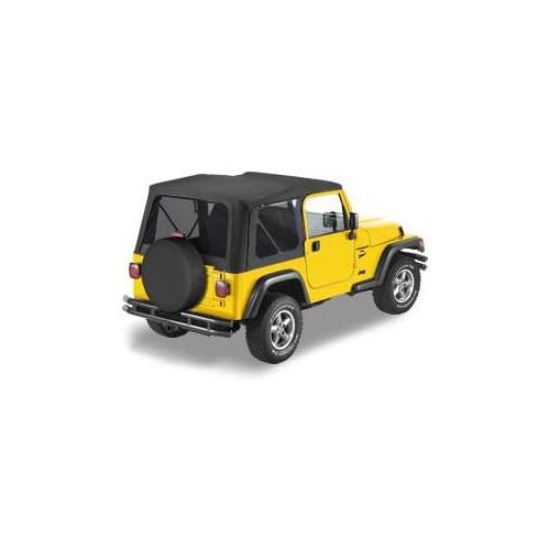  Bestop 51180-15 Black Denim Replace-a-Top Soft Top Tinted Windows-No door skins included-No frame hardware included- 1997-2002 Jeep Wrangler