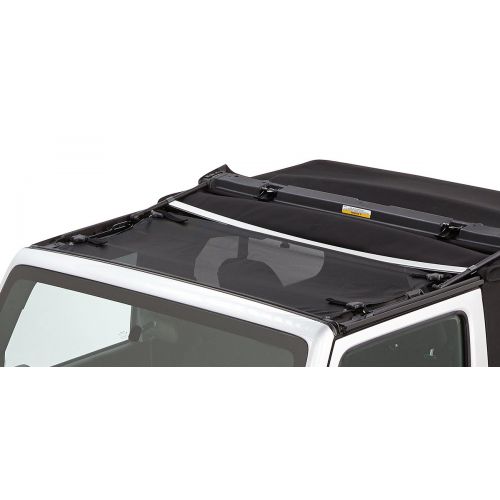  Bestop 52400-11 Mesh Fabric Targa-Style Sun Bikini Top for 2007-2018 2-Door and 4-Door Wrangler including TJD