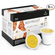 Bestpresso Coffee, Breakfast Blend Light Roast Single Serve K-Cup Pods, 96 Count (Compatible With 2.0 Keurig Brewers) 8 Packs Of 12 Cups