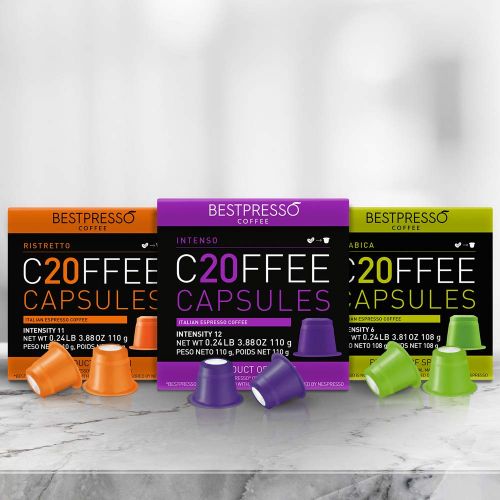  Bestpresso Coffee for Nespresso Original Machine 120 pods Certified Genuine Espresso Variety Pack pods Compatible with Nespresso Original