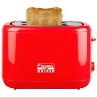Bestron ATS300HR Toaster Hot-Red Serie, rot mit Broetchenaufsatz, 930 Watt max.