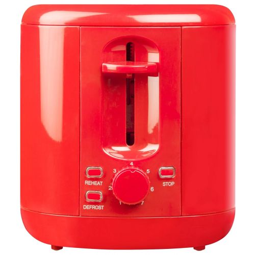  Bestron ATS300HR Toaster Hot-Red Serie, rot mit Broetchenaufsatz, 930 Watt max.