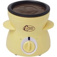 Bestron Schokoladen-Fondue im Retro Design, Sweet Dreams, 25 Watt, Gelb