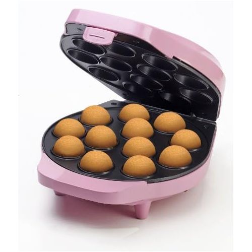  Bestron Cake-Pop Maker im Retro Design, Sweet Dreams, Antihaftbeschichtung, 700 Watt, Rosa