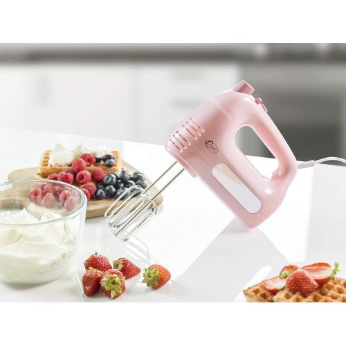  [아마존베스트]Bestron Hand Mixer with Beaters and Dough Hook, 6 Speed Selection, 300 W