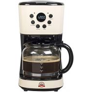 [아마존베스트]Bestron Coffee Machine Vintage Style Programmable Time Setting 12 Cup 900W Cream Black