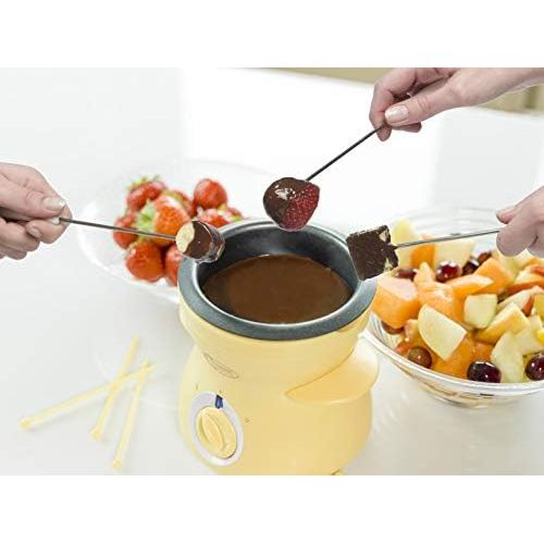  [아마존베스트]Bestron Sweet Dreams Retro Chocolate Fondue 25 Watt Yellow