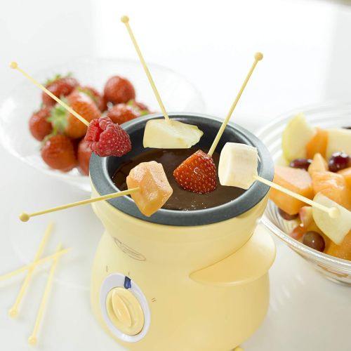  [아마존베스트]Bestron Sweet Dreams Retro Chocolate Fondue 25 Watt Yellow