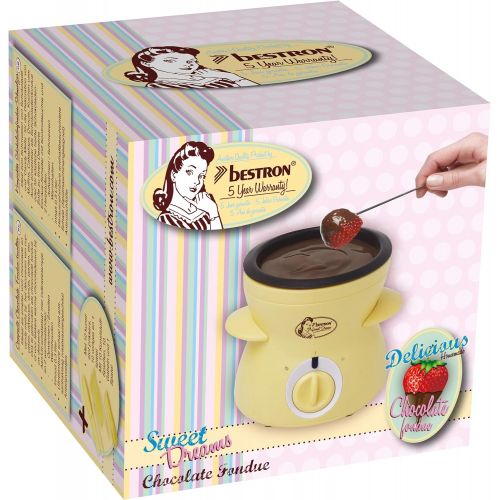  [아마존베스트]Bestron Sweet Dreams Retro Chocolate Fondue 25 Watt Yellow