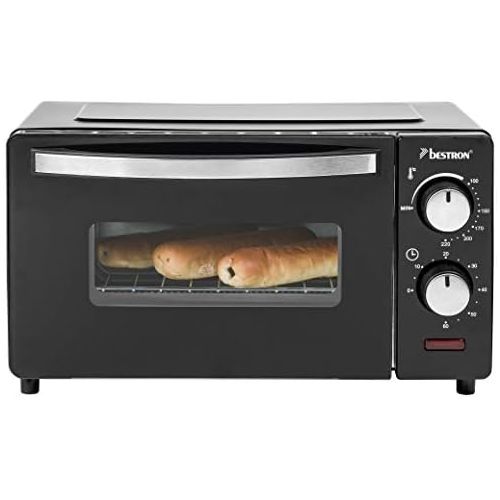  [아마존베스트]Bestron 9 Litre 800 Watt Compact Mini Oven with Top/Bottom Heat, Black