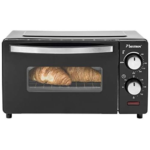  [아마존베스트]Bestron 9 Litre 800 Watt Compact Mini Oven with Top/Bottom Heat, Black