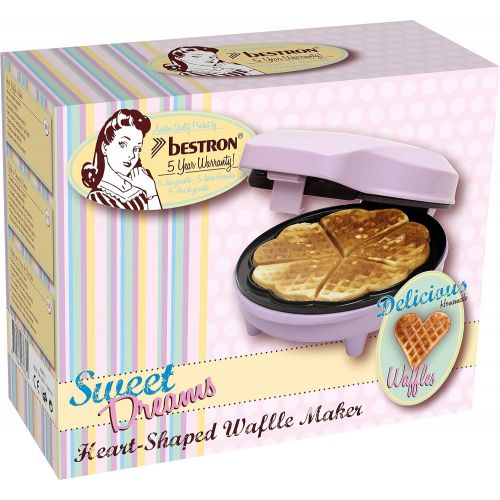  [아마존베스트]Bestron Sweet Dreams Waffle Iron for waffles on a Stick, pink