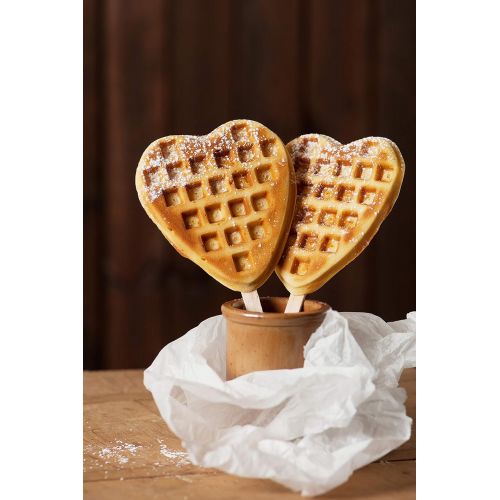  [아마존베스트]Bestron Waffle Iron for Heart Waffles on Handle