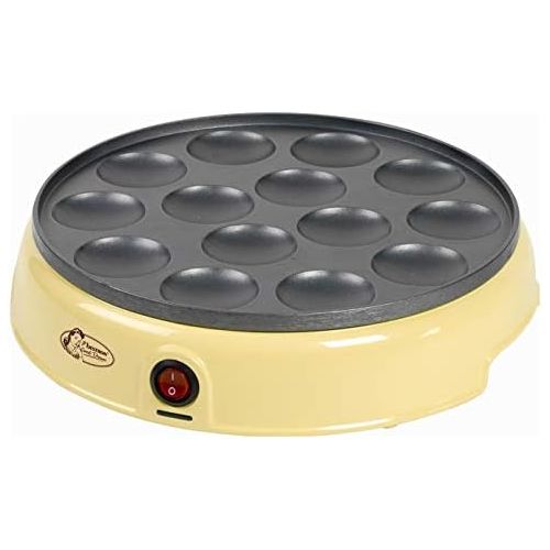  [아마존베스트]Bestron Poffertjes device in retro design, Sweet Dreams, non-stick coating, 800 W, yellow