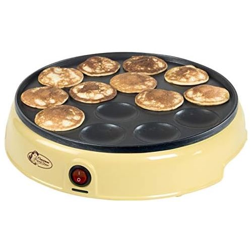  [아마존베스트]Bestron Poffertjes device in retro design, Sweet Dreams, non-stick coating, 800 W, yellow