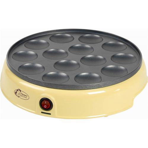  [아마존베스트]Bestron Poffertjes device in retro design, Sweet Dreams, non-stick coating, 800 W, yellow