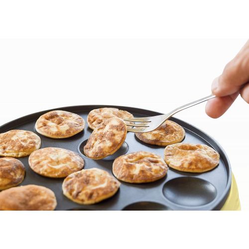  [아마존베스트]Bestron Poffertjes device in retro design, Sweet Dreams, non-stick coating, 800 W, yellow