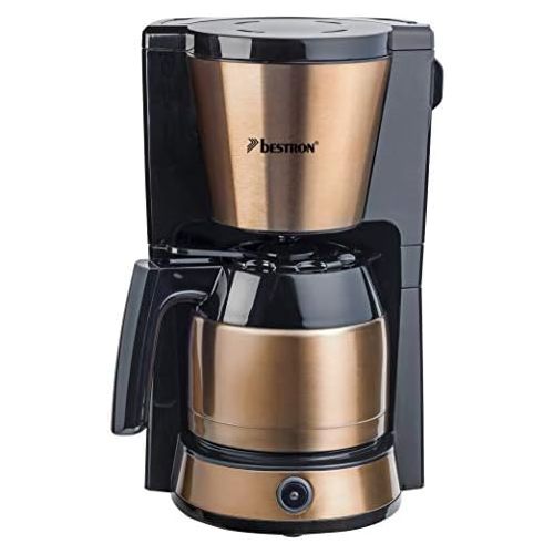  Bestron 8 Cup 900W Stainless Steel Copper Effect Coffee Maker with Thermal Jug