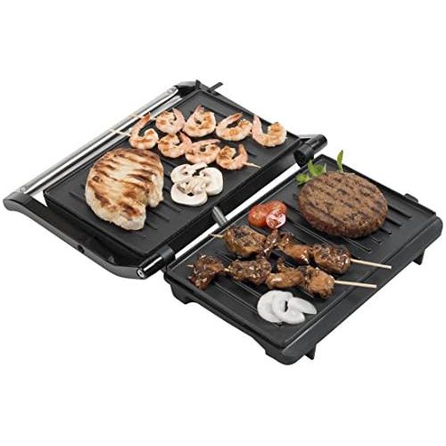  Bestron Non Stick 750W Hinged Sandwich Panini Contact Grill Black