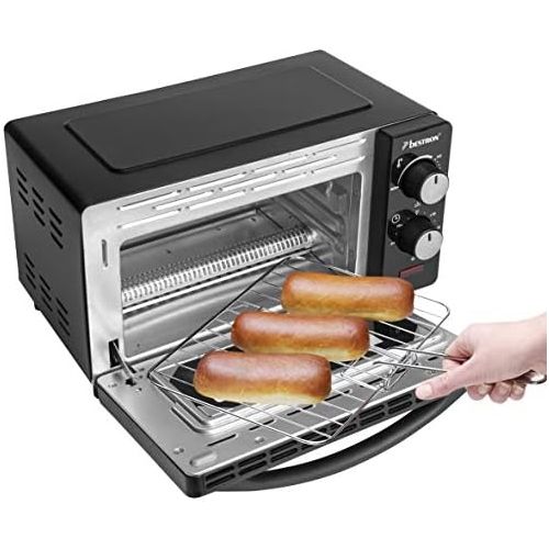  [아마존베스트]Bestron 9 Litre 800 Watt Compact Mini Oven with Top/Bottom Heat, Black