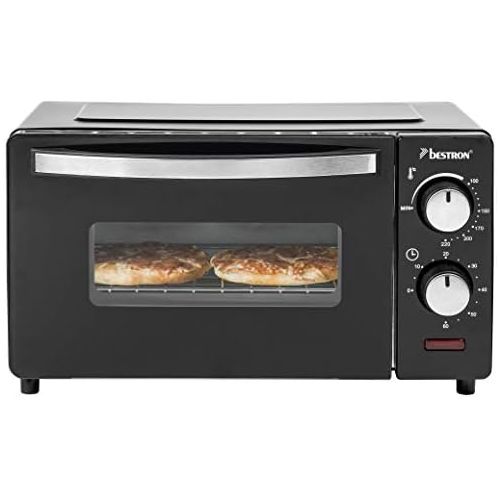  [아마존베스트]Bestron 9 Litre 800 Watt Compact Mini Oven with Top/Bottom Heat, Black