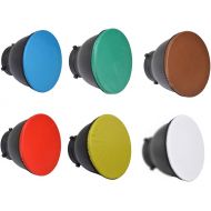 [아마존베스트]Bestshoot 6PACK 7 180mm Light Diffuser Sock for Standard Reflector Red Yellow Blue Brown Green and White for Studio Strobe Standard Bowen Mount Reflector Fits Godox AD360.Monolight