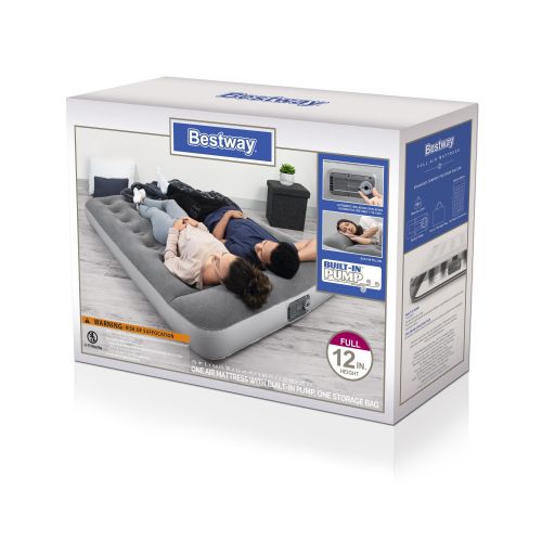  Bestway 12” Air Mattress with Built in AC Pump