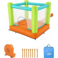 Bestway Jump And Soar Kids Inflatable Bounce House with Air Pump, Stakes, and Storage Bag for Indoor or Outdoor Use, Multicolor