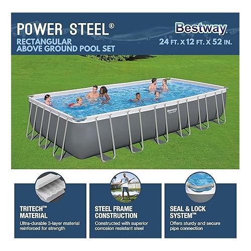  Bestway Power Steel 24' x 12' x 52